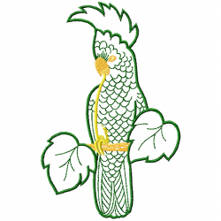 Parrots Embroidery Design 7